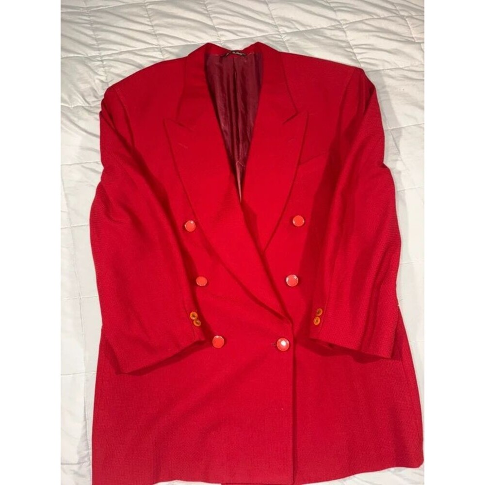 Canali Proposta Double Breasted Red Blazer Sz 56R 46R US